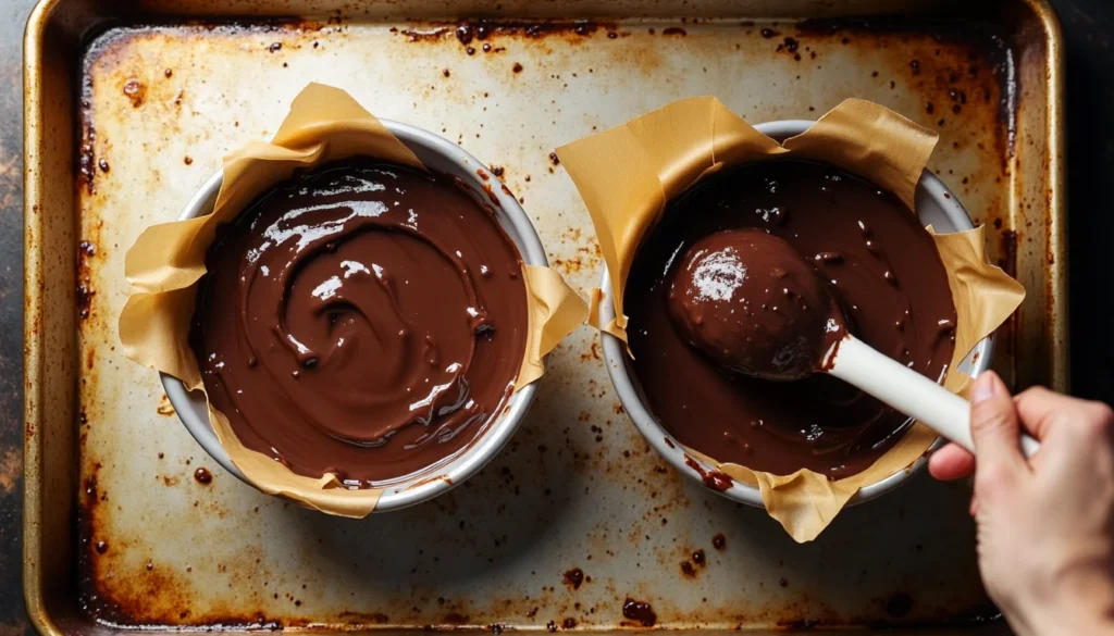 Fill Cake Pans & Bake