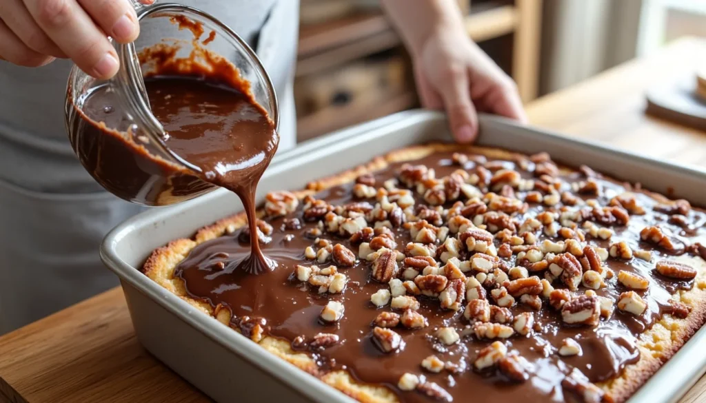 Pouring the Frosting