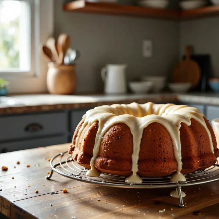 Moist Carrot Bundt Cake with Cream Cheese Frosting