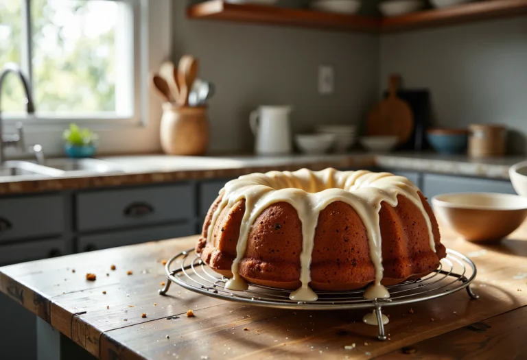 Moist Carrot Bundt Cake with Cream Cheese Frosting