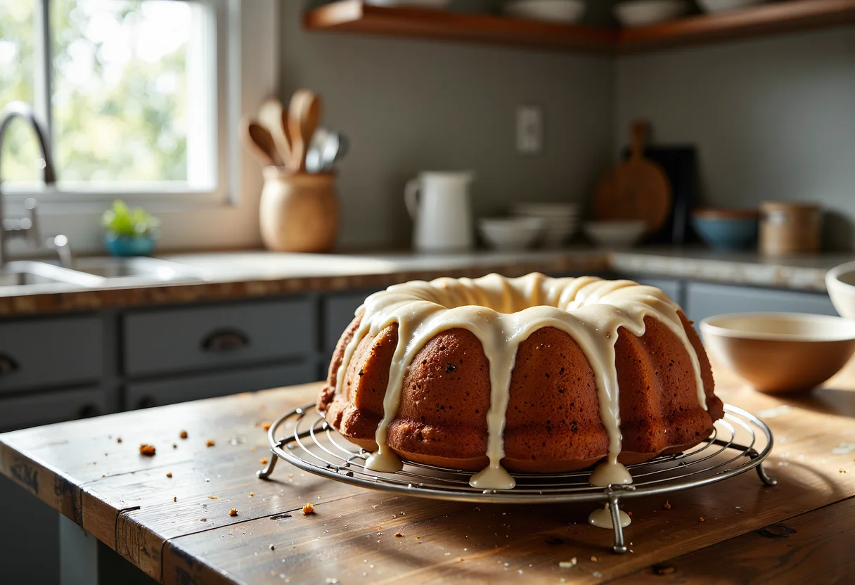 Moist Carrot Bundt Cake with Cream Cheese Frosting