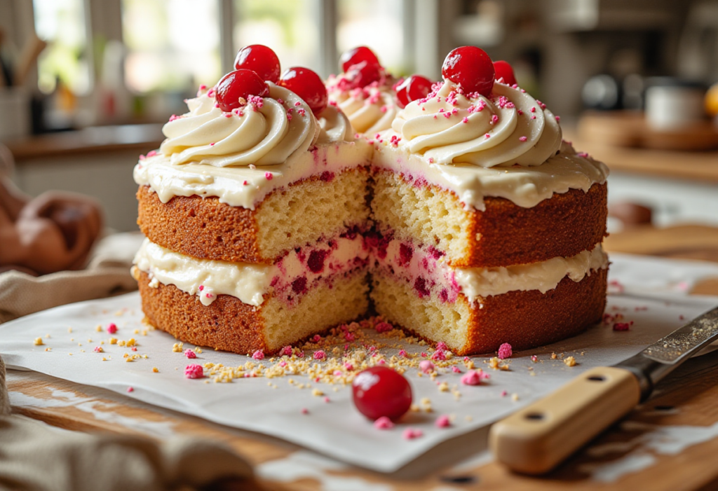 Cherry Chip Cake