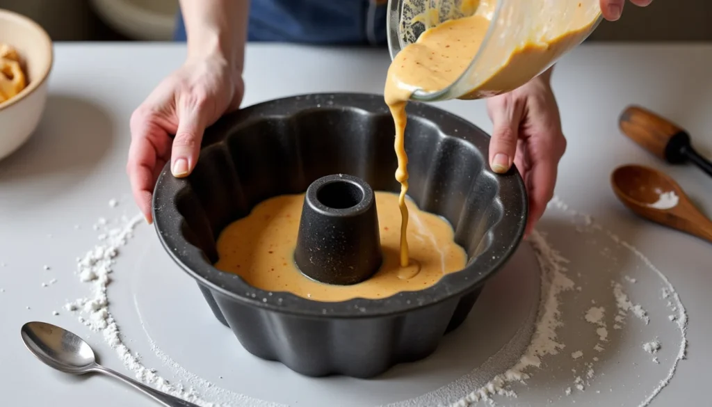 Pour into Bundt Pan