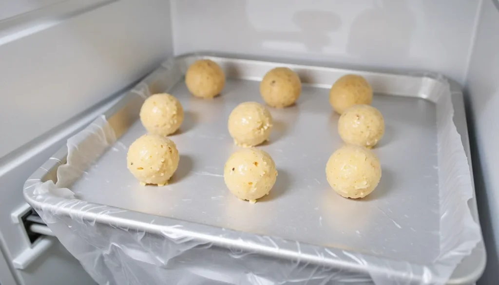 Freeze cake balls until firm