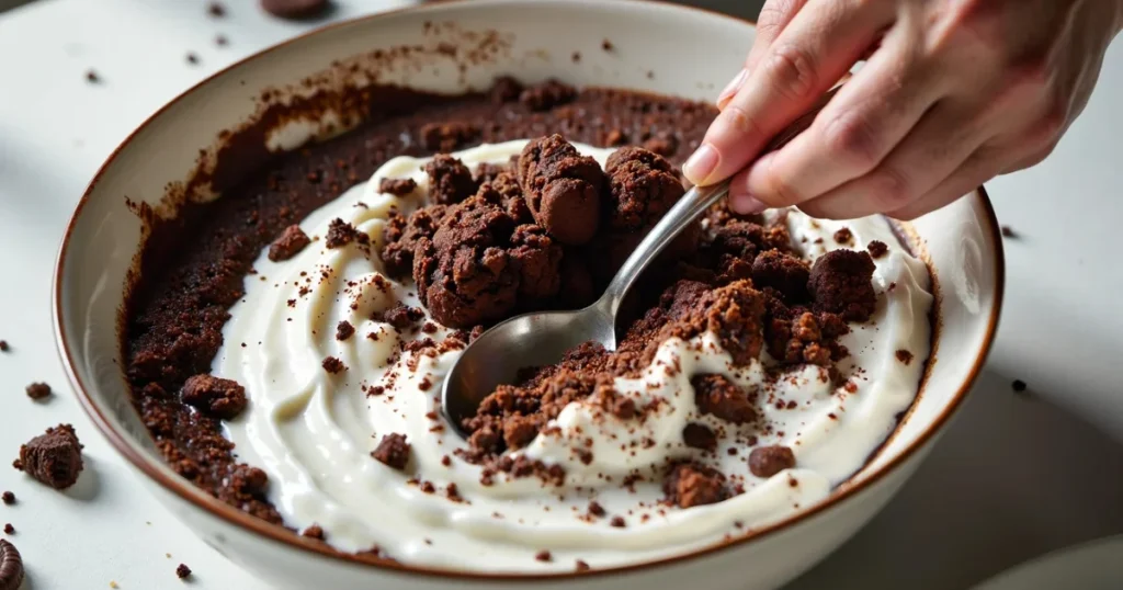 Oreo cookies and chocolate cake mixture for Starbucks cookies and cream cake pops