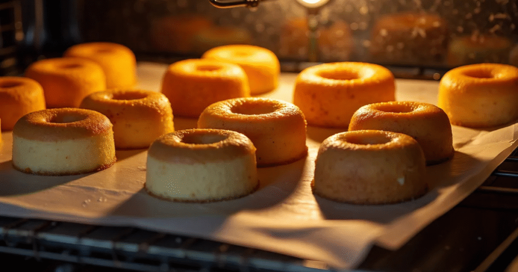 mini-bundt-cakes-baking-in-oven